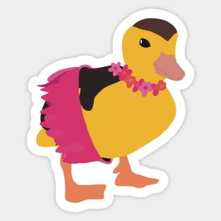 Hula duck Sticker